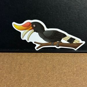 HORNBILL PROFILE BIRD STICKER